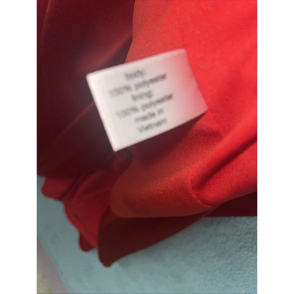 Lane Bryant Dress Womens 28 Red Midi Faux Wrap Cocxktail Glam Holiday Party - Picture 7 of 12